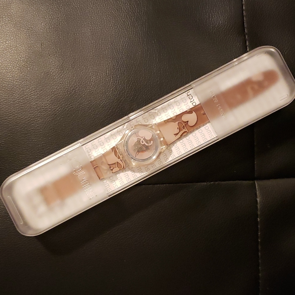 NIB PINK HEARTS SWATCH WATCH
